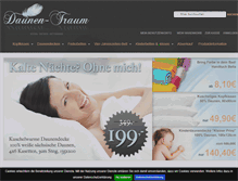 Tablet Screenshot of daunen-traum.de
